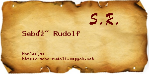 Sebő Rudolf névjegykártya